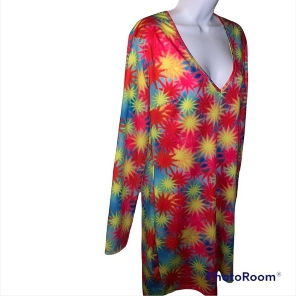 Multi color tie dye print romper